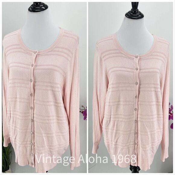 NWT Charter Club Cute Pink Cardigan Sweater NWT Pink 1X - Picture 1 of 7